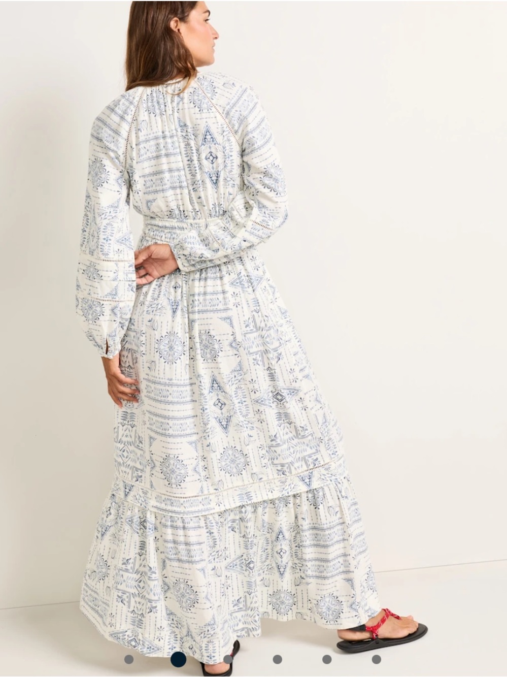 Pendleton WOMEN'S ATHENA MAXI DRESS, Blue Laurel Grove, Size Small, NWOT - Picture 2 of 12